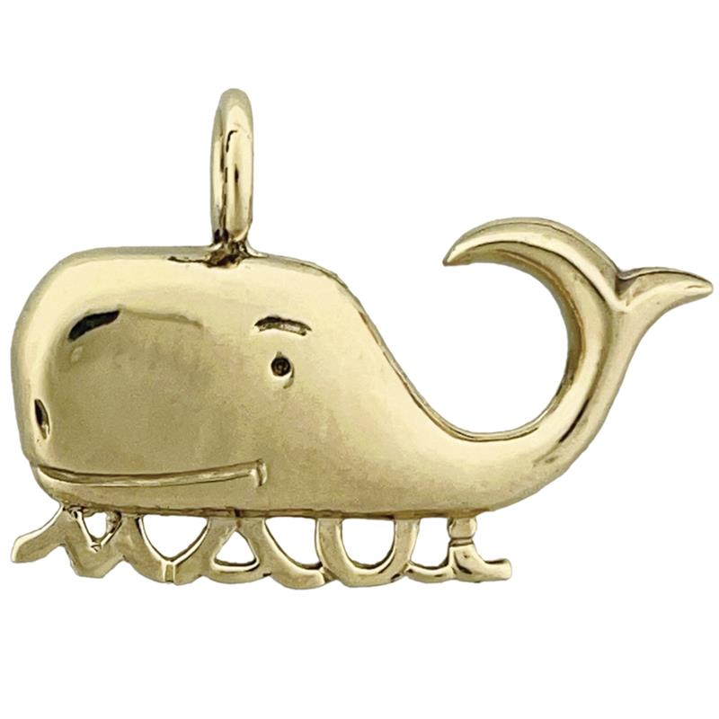14K Gold Maui-Wal-Gleitanhänger