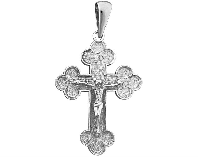 14K Gold Orthodoxes Kruzifix-Anhänger