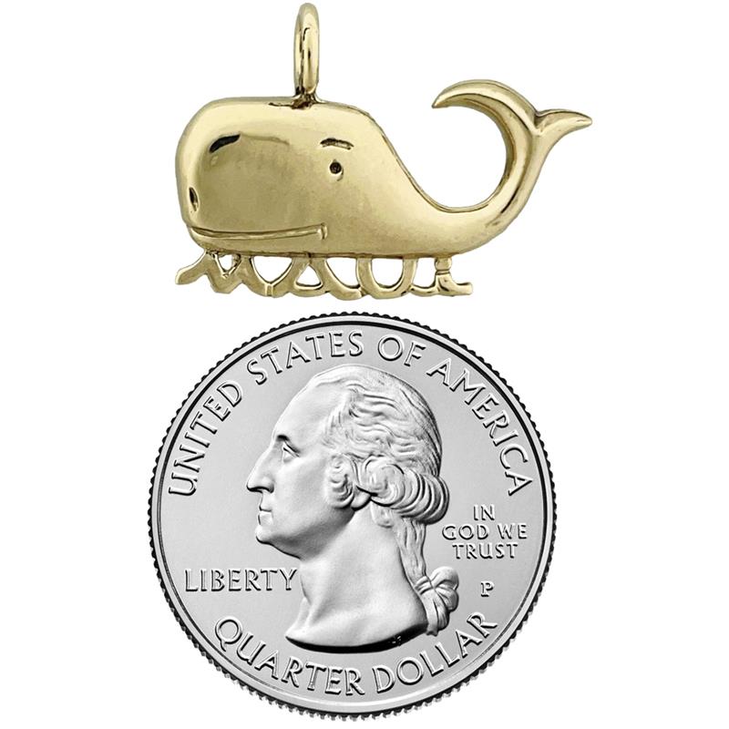 14K Gold Maui-Wal-Gleitanhänger