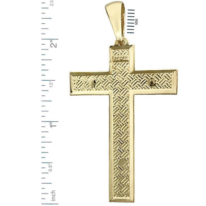 14K Gold Kruzifix-Anhänger, 46 mm
