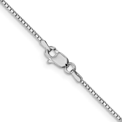 14K Weißgold 1mm Venezianer Halskette