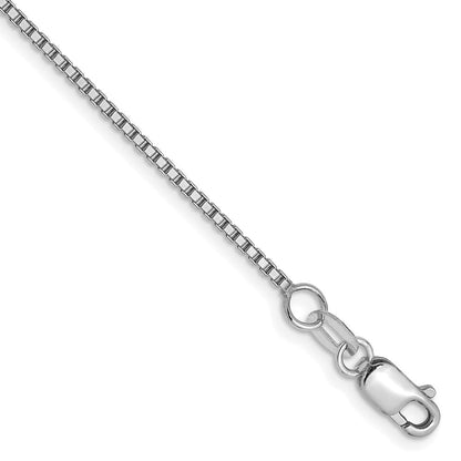 14K Weißgold 1mm Venezianer Halskette