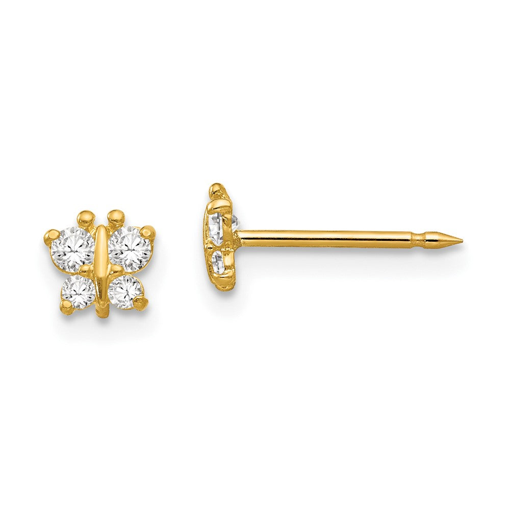 14K Gelbgold Inverness Schmetterling Zirkonia Ohrringe