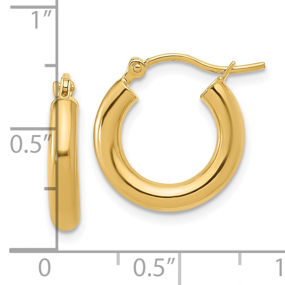 14K Gelbgold Poliert Creolen