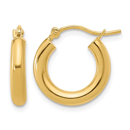 14K Gelbgold Poliert Creolen