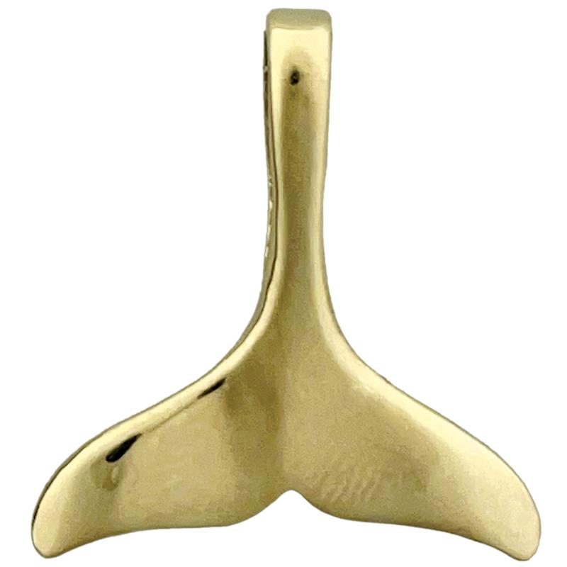 14K Gold 20MM Wal-Schwanzflosse Anhänger/Gleitanhänger