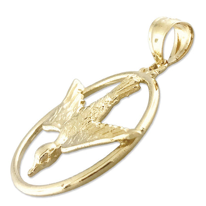 14K Gold Encircled Heilig Geist Taube Medallion
