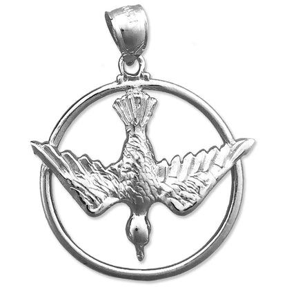 14K Gold Encircled Heilig Geist Taube Medallion