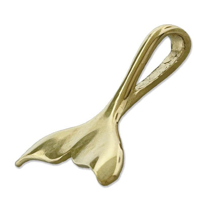 14K Gold 20MM Wal-Schwanzflosse Anhänger/Gleitanhänger