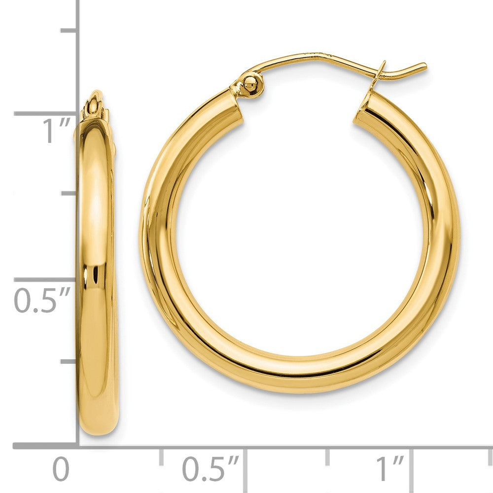 14K Gelbgold Poliert Creolen