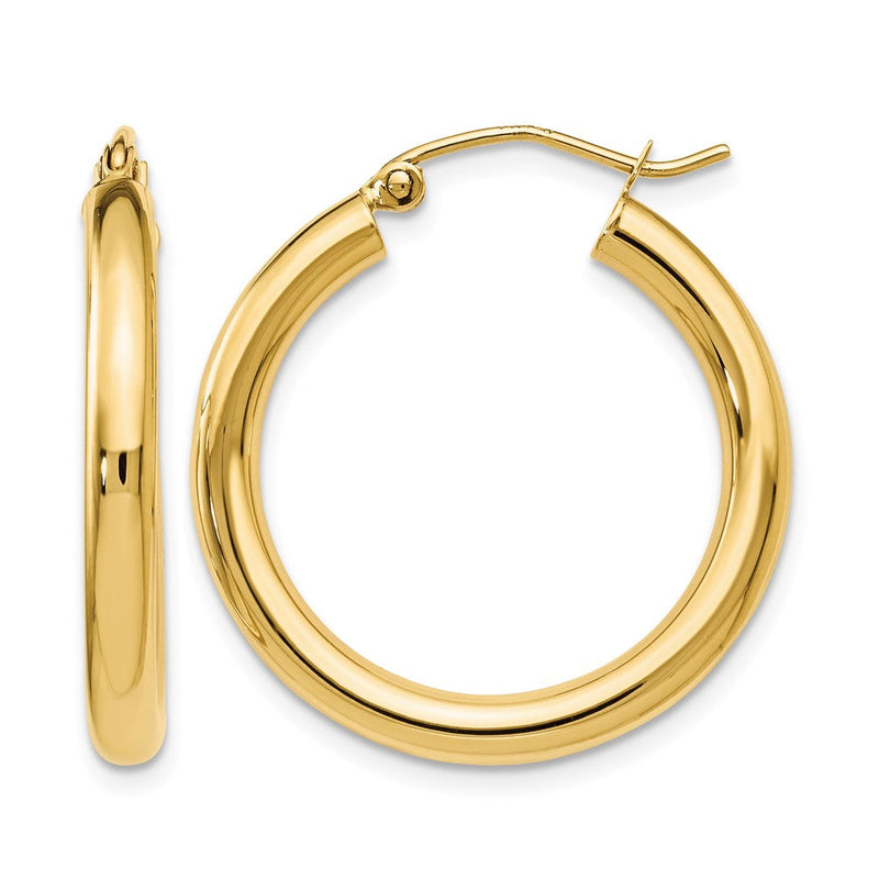 14K Gelbgold Poliert Creolen