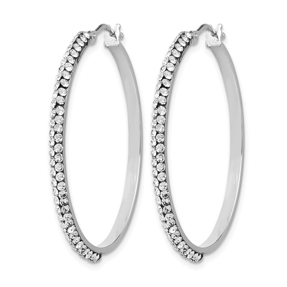14K Gelb & Rhodium mit Weiß Rhodiniert-plating Crystals From Swarovski Creolen