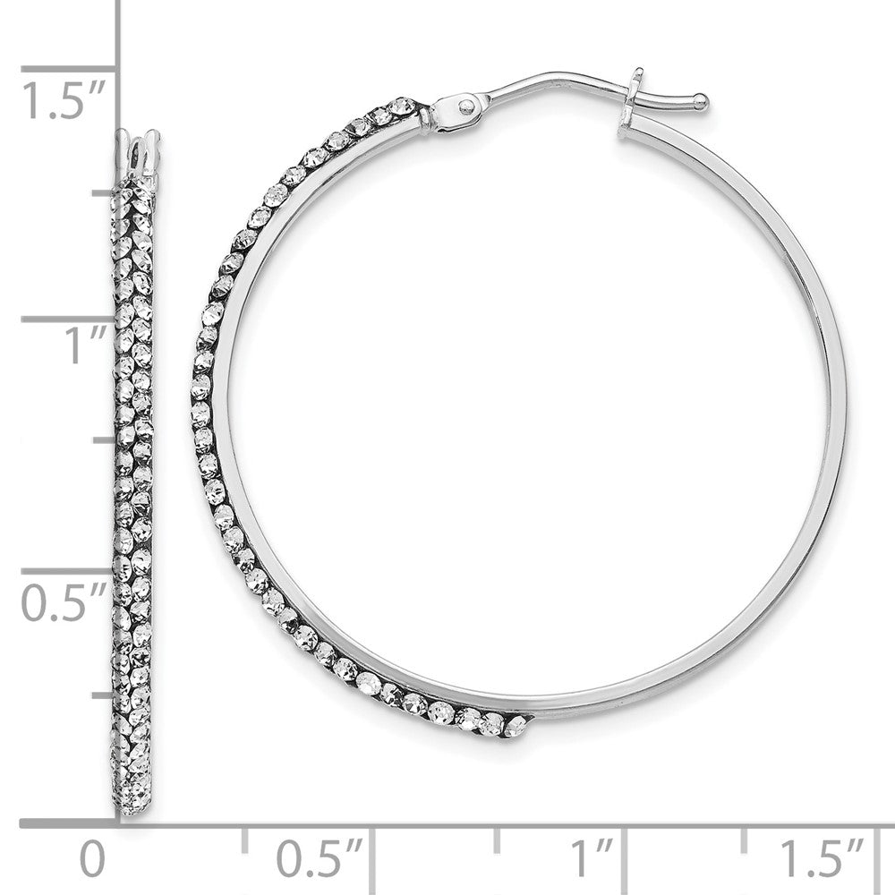 14K Gelb & Rhodium mit Weiß Rhodiniert-plating Crystals From Swarovski Creolen