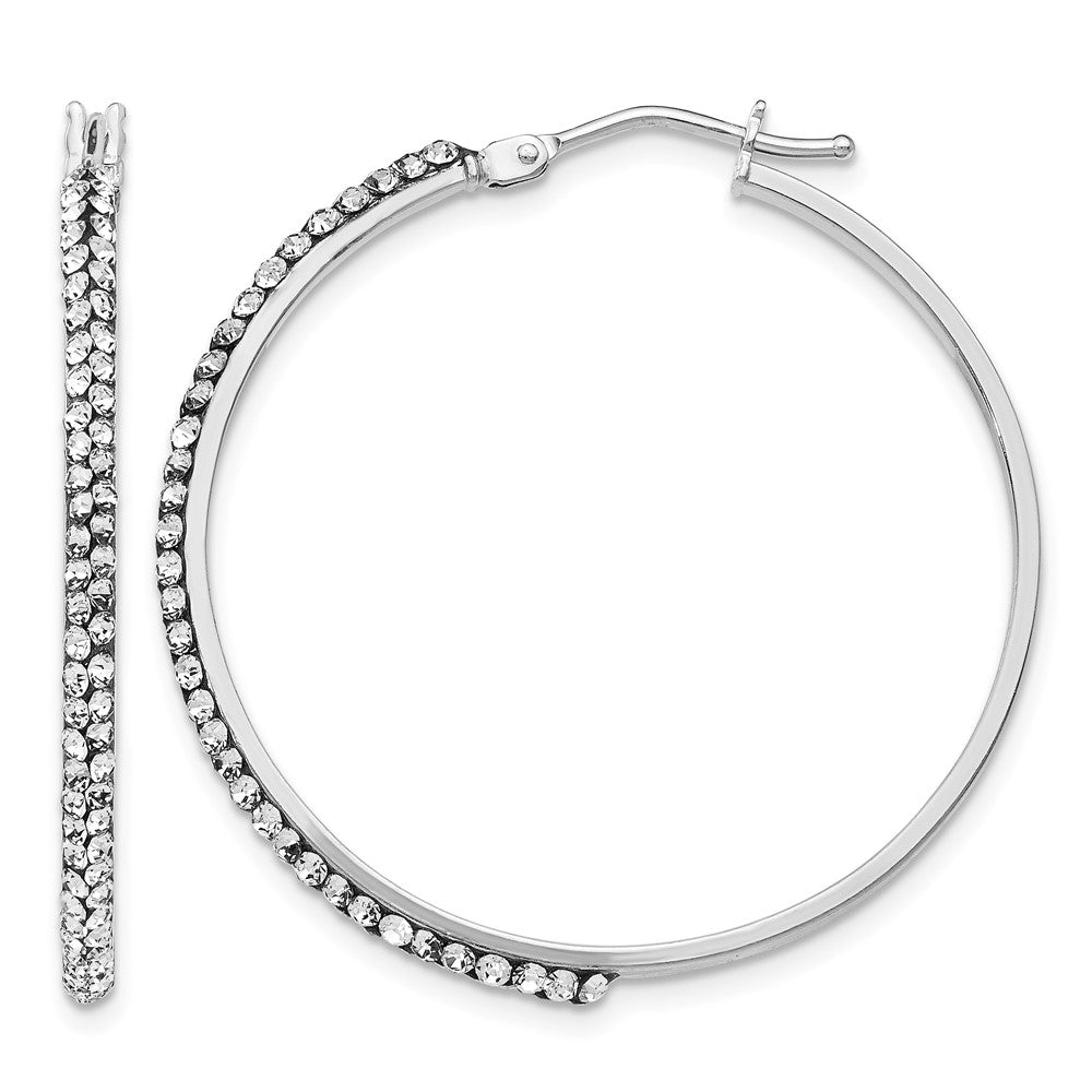 14K Gelb & Rhodium mit Weiß Rhodiniert-plating Crystals From Swarovski Creolen