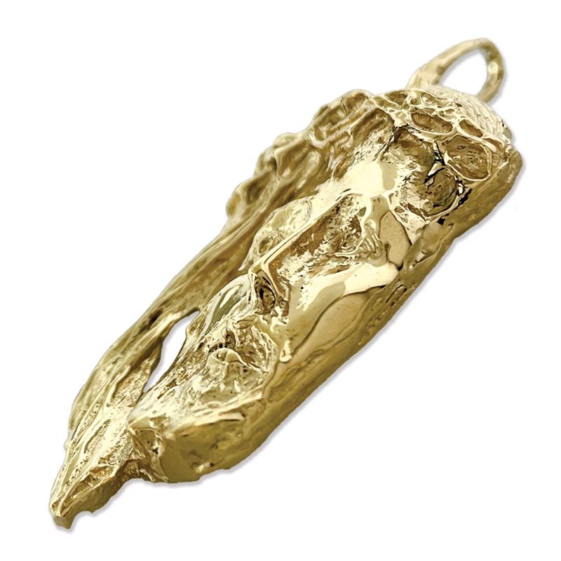 14K Gold 46mm Jesus-Christus-Kopf-Anhänger