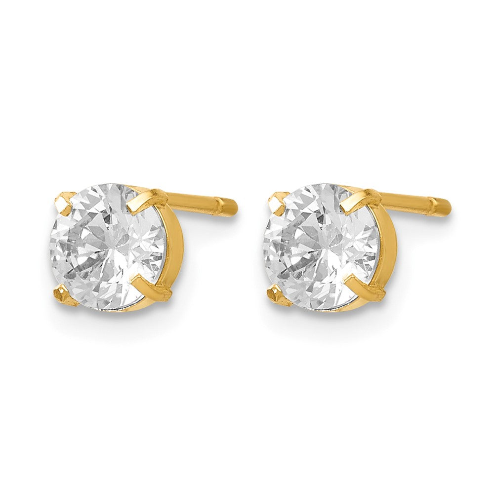 14K Gelbgold Zirkonia Ohrstecker 5.0mm Ohrringe