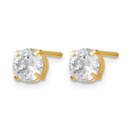14K Gelbgold Zirkonia Ohrstecker 5.0mm Ohrringe