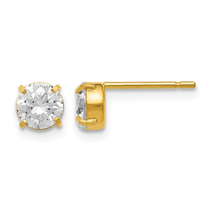 14K Gelbgold Zirkonia Ohrstecker 5.0mm Ohrringe