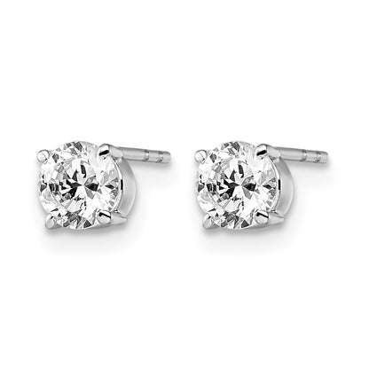 14K Weißgold Zirkonia Ohrstecker 5.0mm Ohrringe