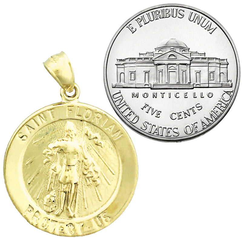 14K Gold Anhänger „Heiliger Florian“