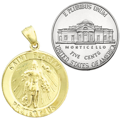 14K Gold Anhänger „Heiliger Florian“