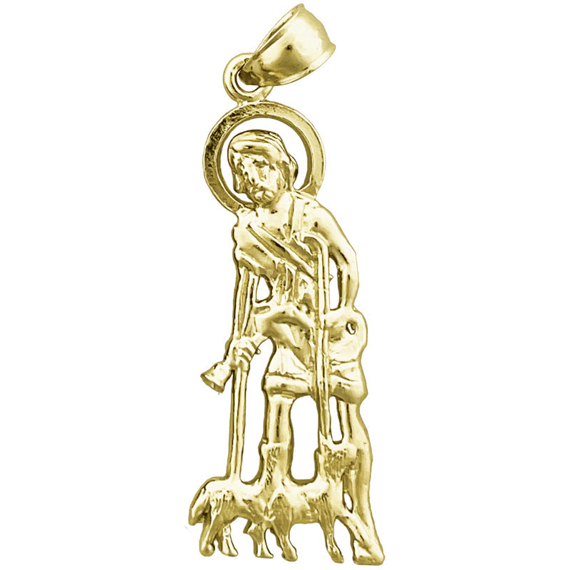 14K Gold 30MM Heiliger Lazarus Anhänger
