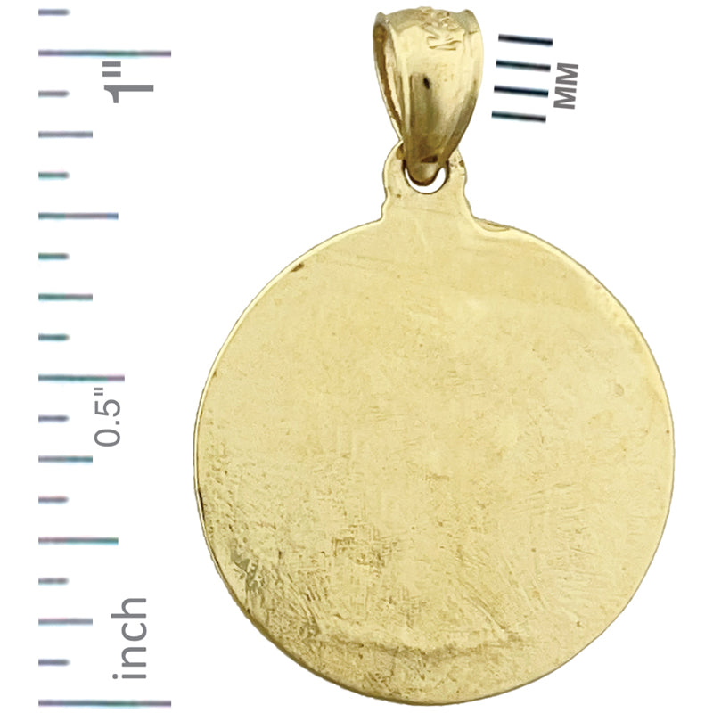 14K Gold 18 mm Sankt Christopherus Anhänger