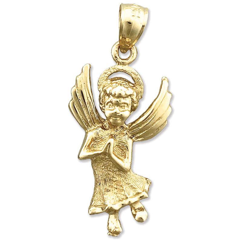 14K Gold Anhänger „Engel mit Heiligenschein“