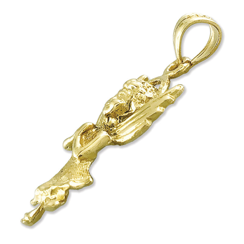 14K Gold Anhänger „Engel mit Heiligenschein“