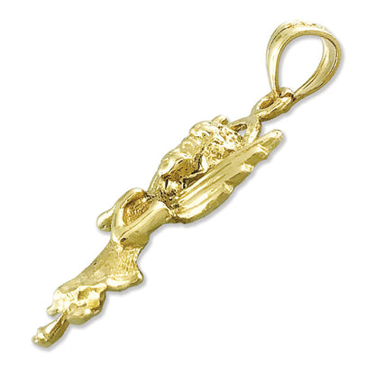 14K Gold Anhänger „Engel mit Heiligenschein“