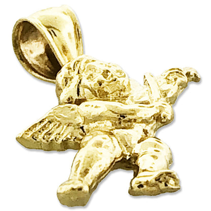 14K Gold Cherub-Engel mit Geige Charm