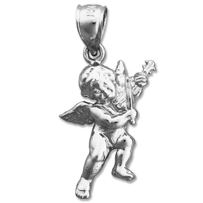 14K Gold Cherub-Engel mit Geige Charm