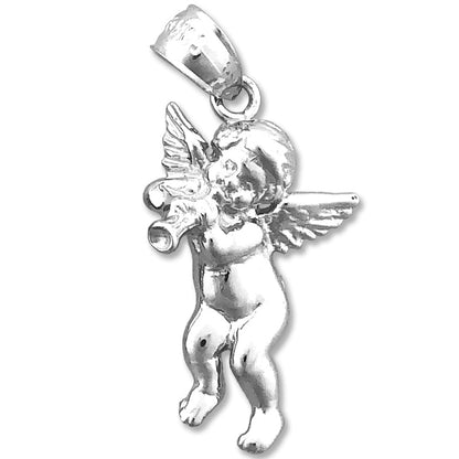 14K Gold Engelscharm mit Trompete