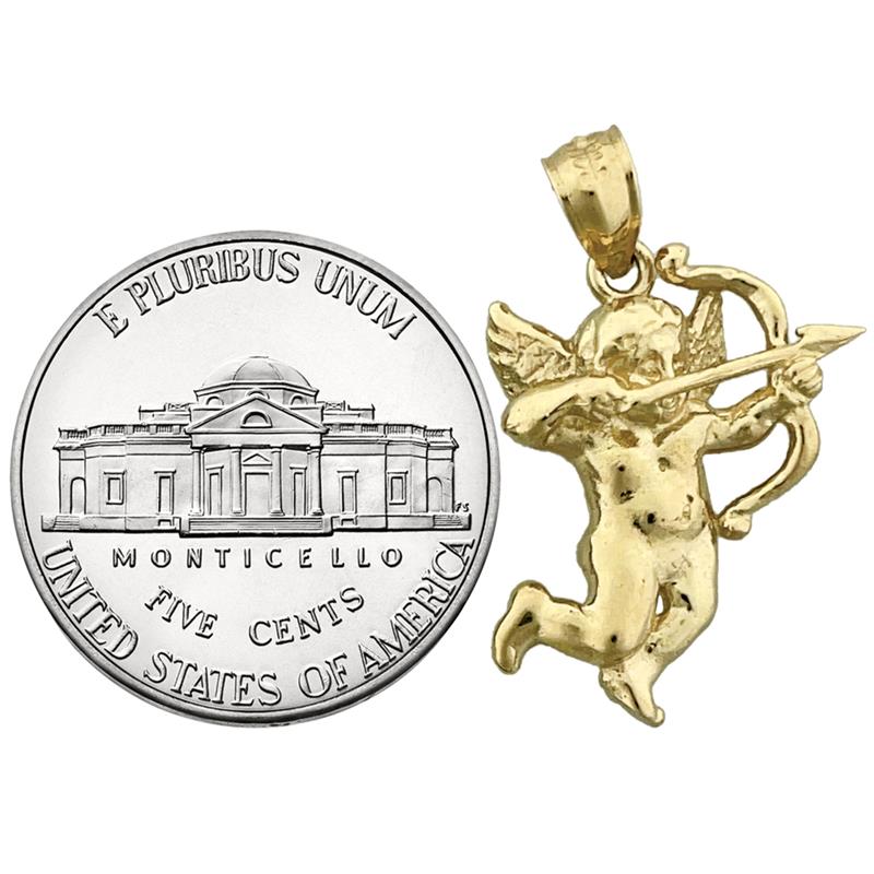 14K Gold Cupid-Engel-Charm