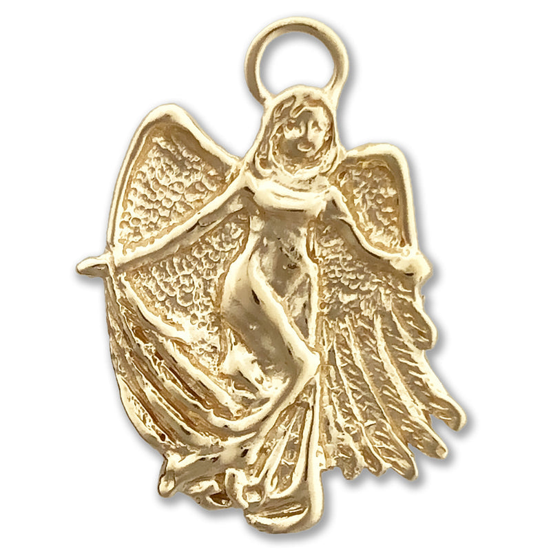 14K Gold Anhänger Schutzengel