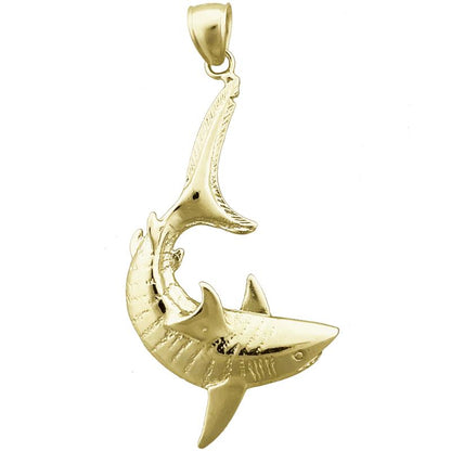 14K Gold Anhänger Tigerhai