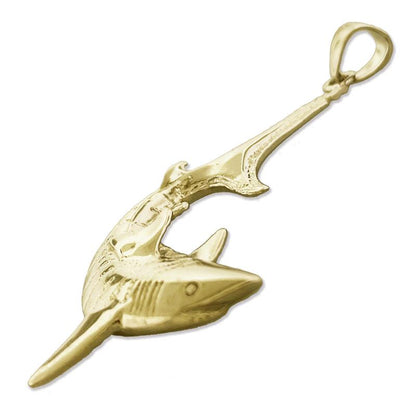 14K Gold Anhänger Tigerhai