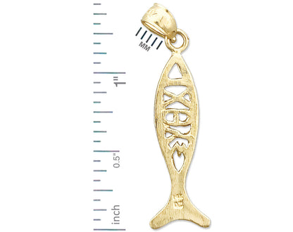 14K Gold Ichthys IXOYE Anhänger