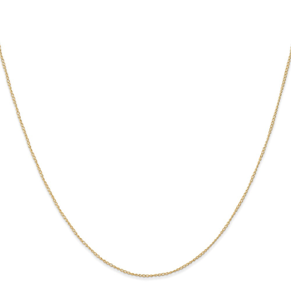 14K Gelbgold Carded.5mm Panzer mit Federring Verschluss Halskette