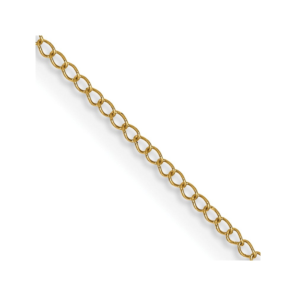 14K Gelbgold Carded.5mm Panzer mit Federring Verschluss Halskette