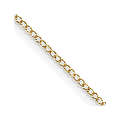 14K Gelbgold Carded.5mm Panzer mit Federring Verschluss Halskette