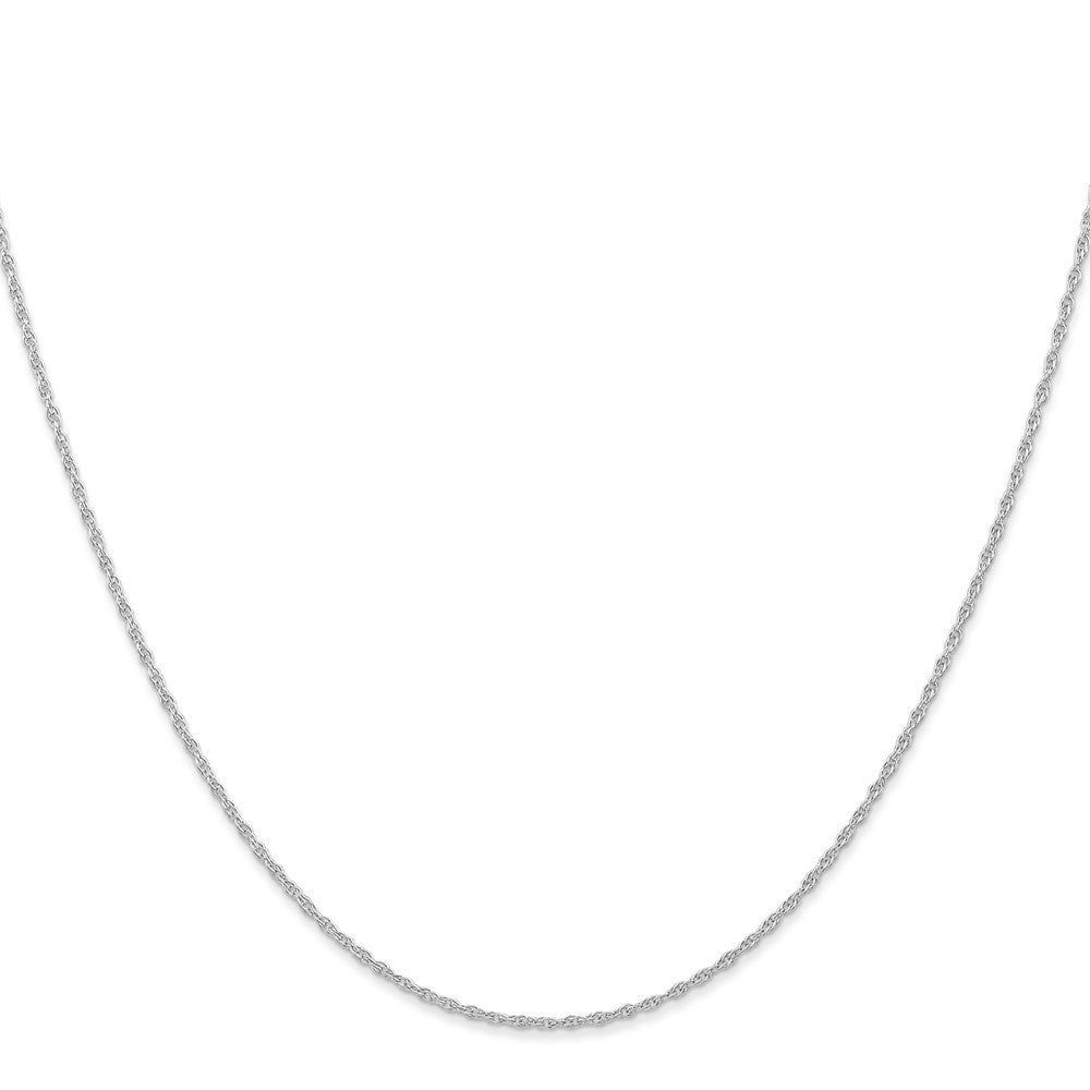 14K Weißgold Carded.95mm Ankerkette Kordel mit Federring Verschluss Halskette