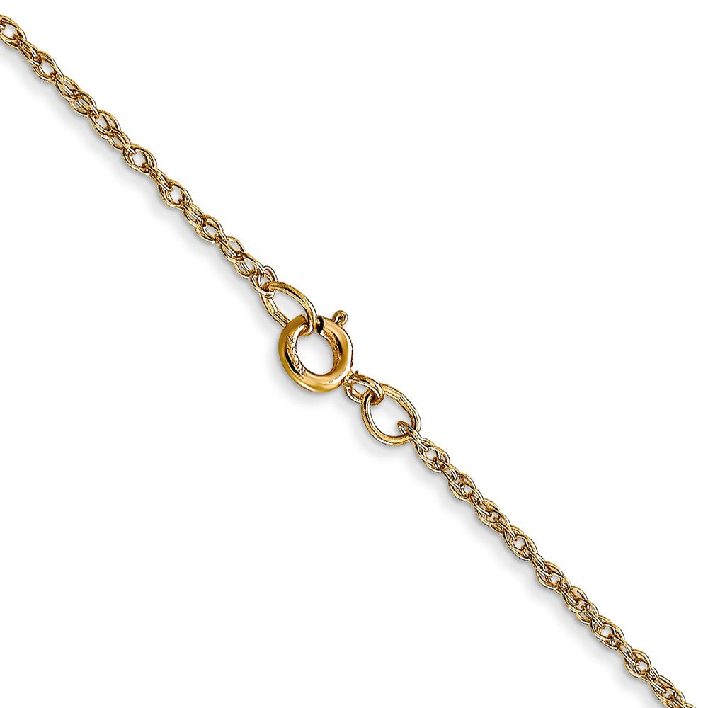 14K Gelbgold Carded.95mm Ankerkette Kordel mit Federring Verschluss Kinder Halskette