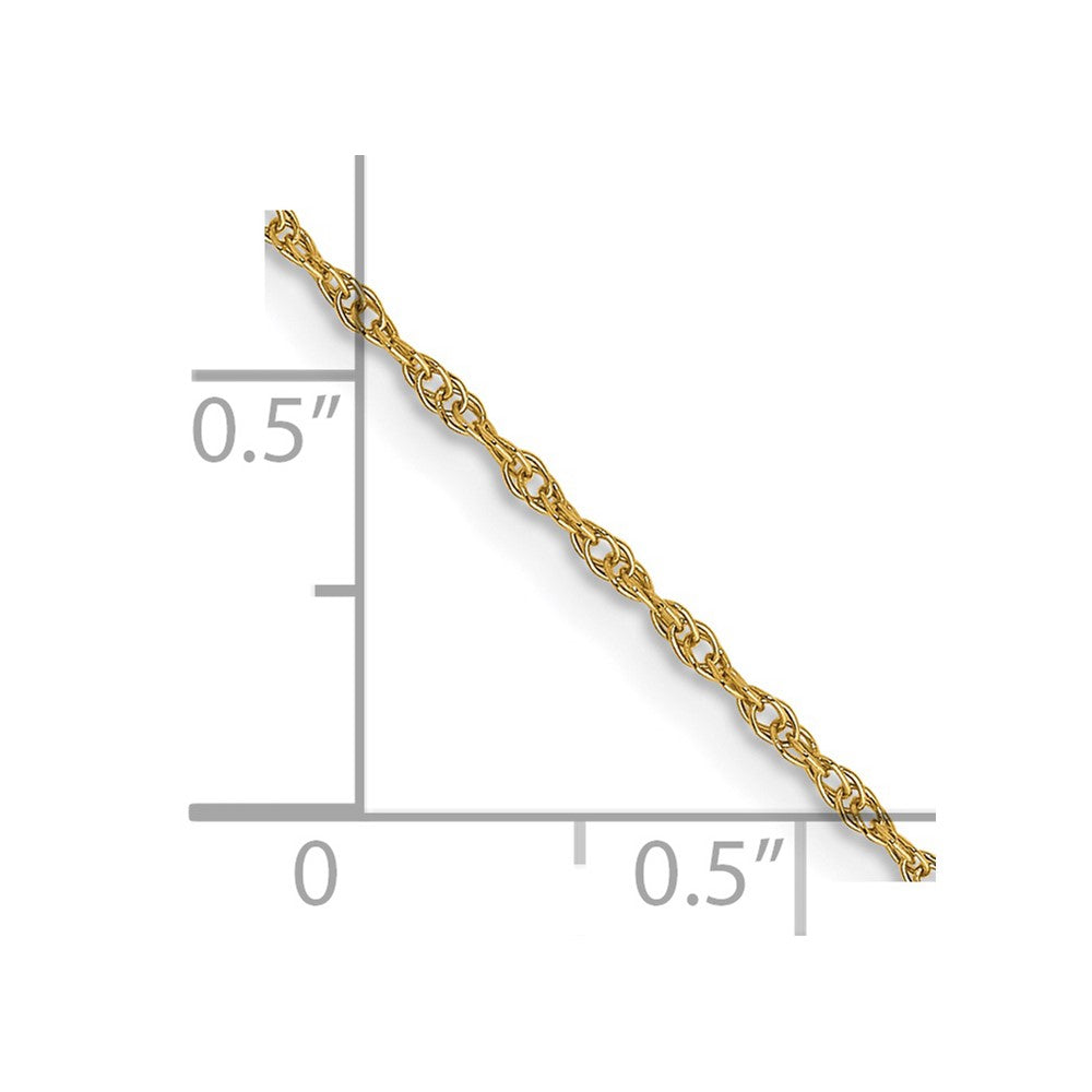 14K Gelbgold Carded.95mm Ankerkette Kordel mit Federring Verschluss Kinder Halskette