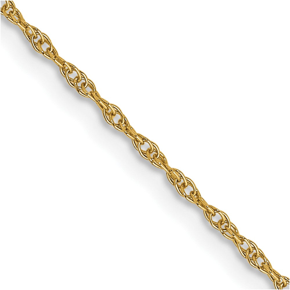 14K Gelbgold Carded.95mm Ankerkette Kordel mit Federring Verschluss Kinder Halskette