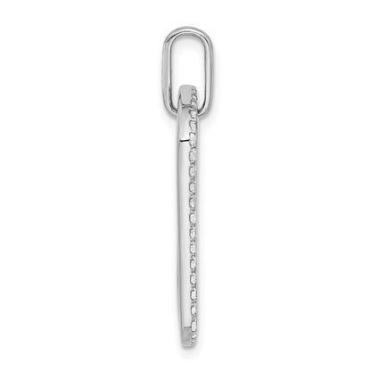 14K Weißgold Personalisierter Diamant-Hundemarken-Charm