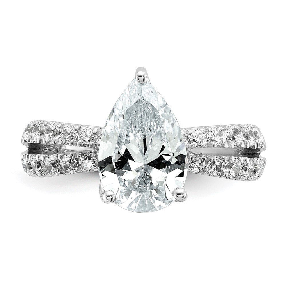 True Origin 14K Weißgold Verlobungsring mit Birnenschliff, 2,625 ct., im Labor gezüchteter Diamant VS+ F+, komplett