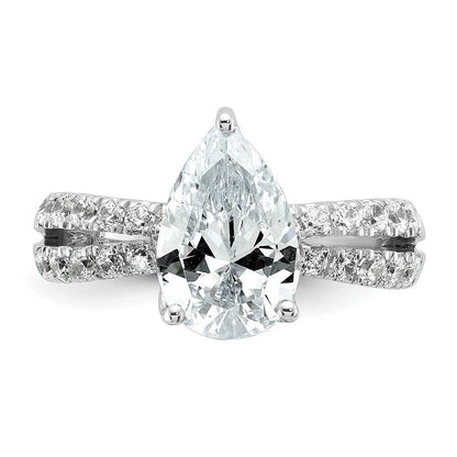 True Origin 14K Weißgold Verlobungsring mit Birnenschliff, 2,625 ct., im Labor gezüchteter Diamant VS+ F+, komplett