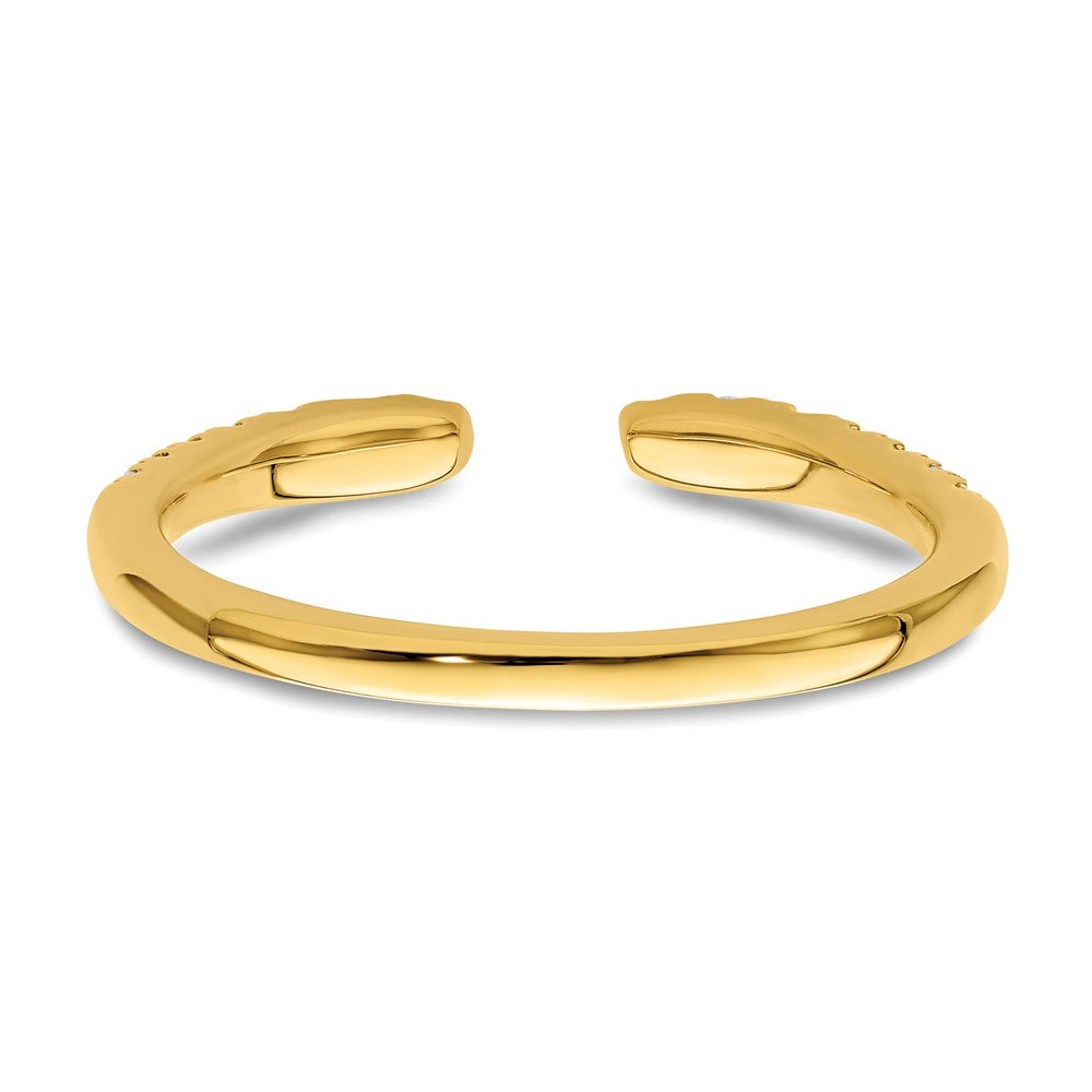 14K Gelbgold Ehering mit im Labor gezüchteten Diamanten, 0,25 ct., VS+ F+, True Origin, komplett