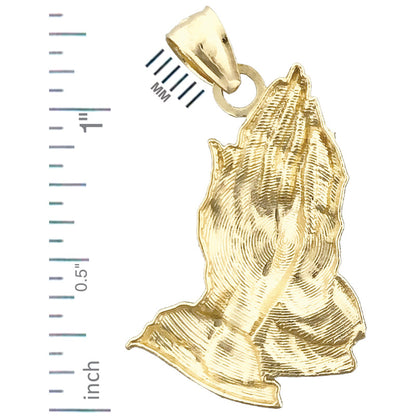 Betende-Hände-Anhänger aus 14K Gold